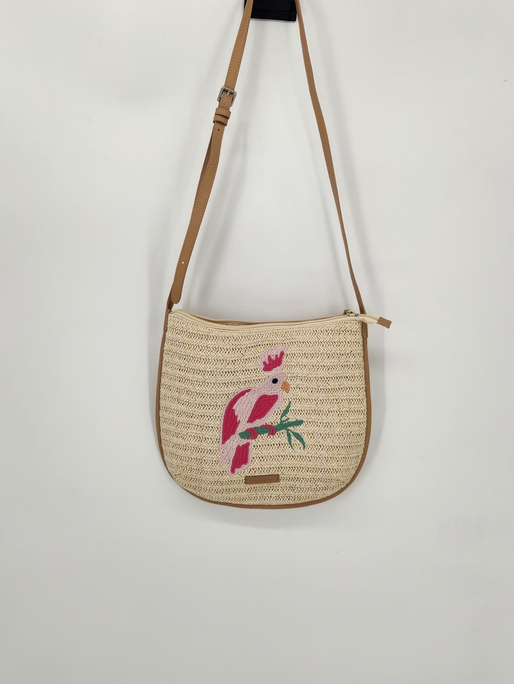 Vera Bradley Tropical Straw Crossbody Bag in Light Natural Straw Summer,vacation